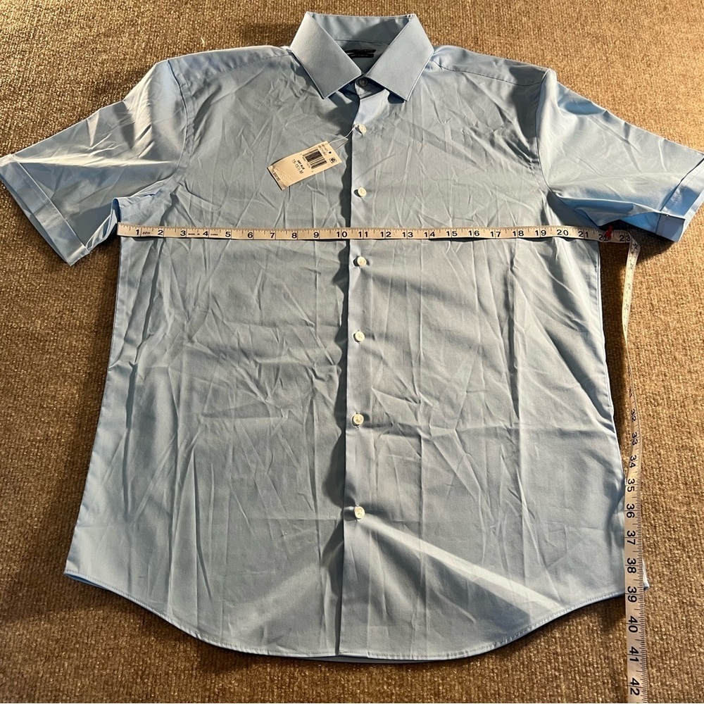 Van Heusen Sky Blue Casual Button Down Shirt Medium